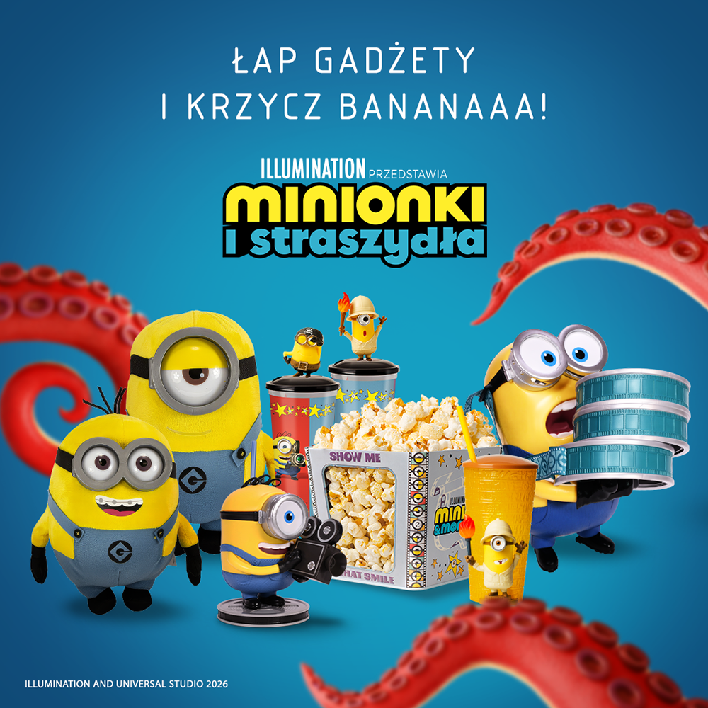 Plakat z najnowszej odsłony Minionków w Multikinie