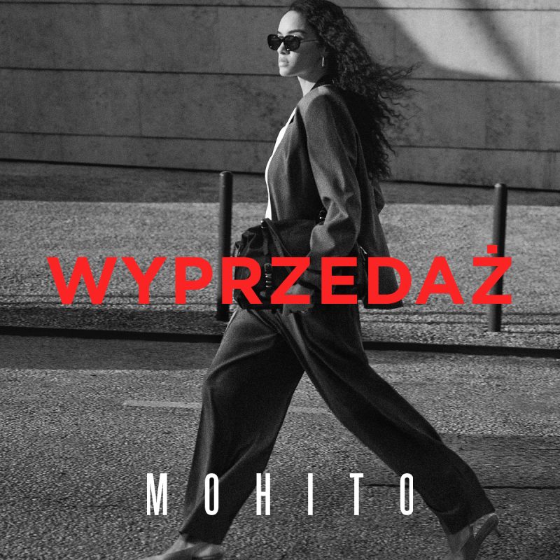 Grafika z modelką w kolekcji z Mohito