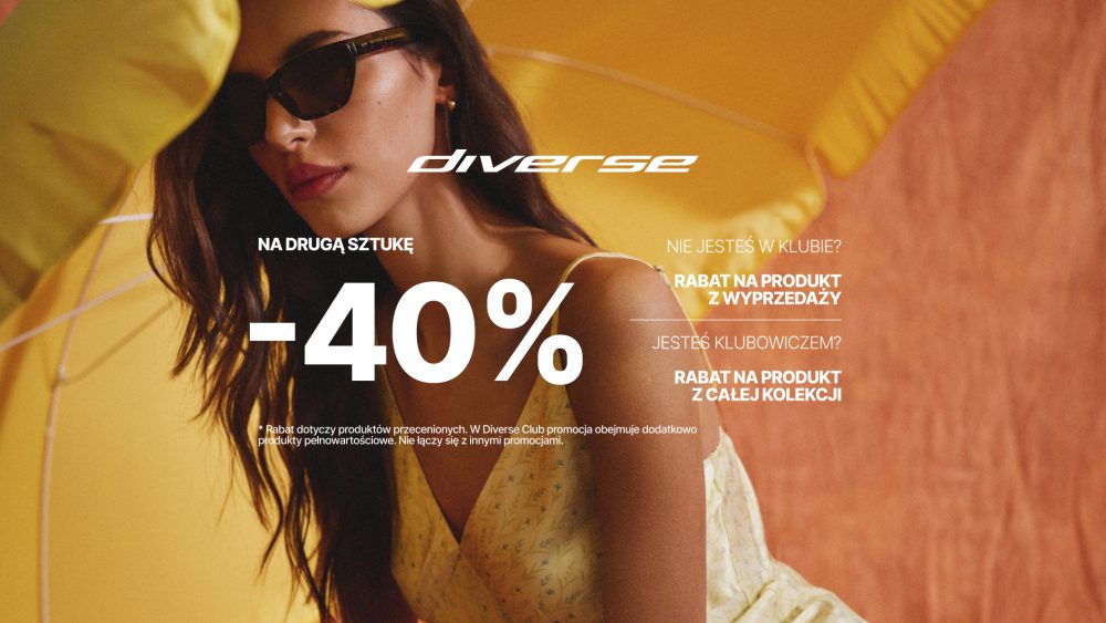 Modelka reklamująca promocję w Diverse