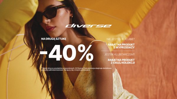 Modelka reklamująca promocję w Diverse