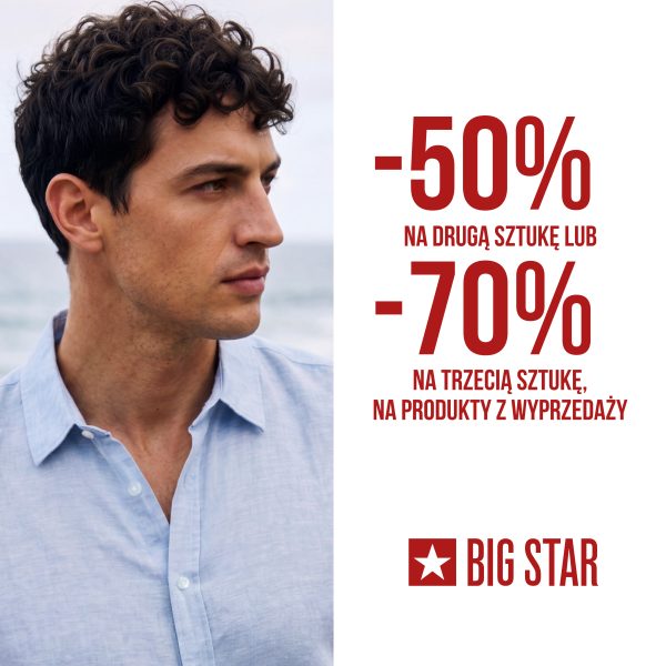Model na grafice wyprzedażowej w Big Star