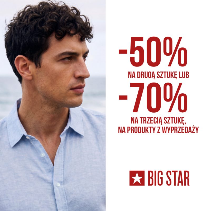 Model na grafice wyprzedażowej w Big Star