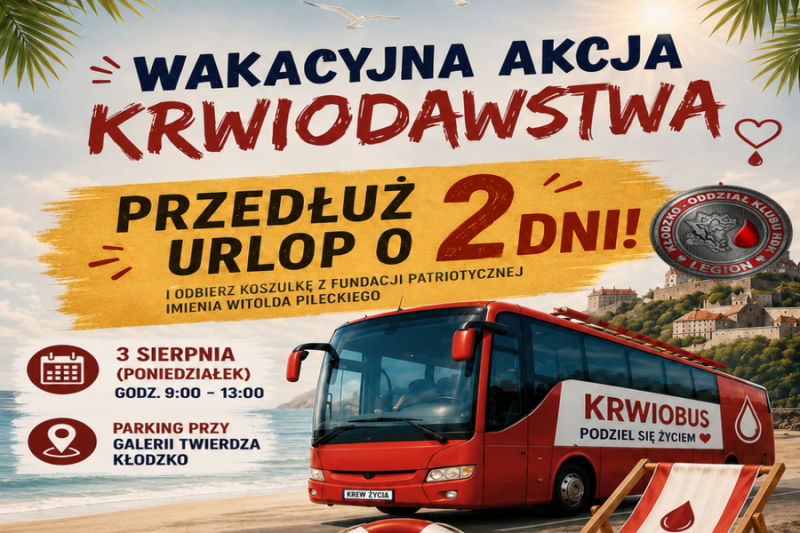 Grafika z akcją krwiodawstwa