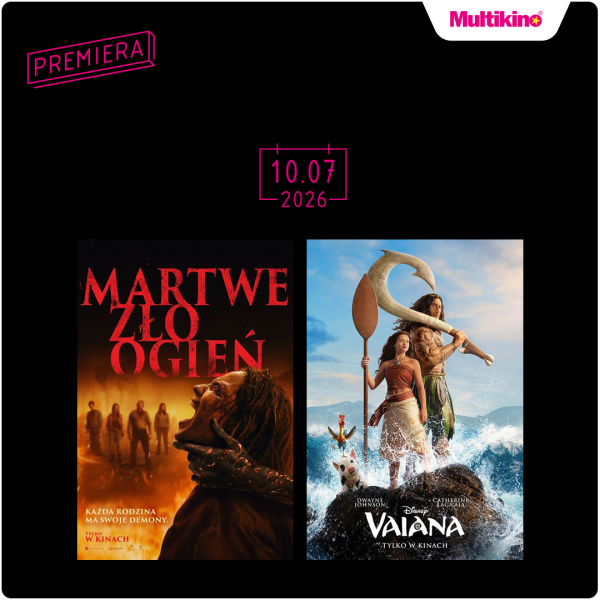 Plakat z premierami w Multikinie