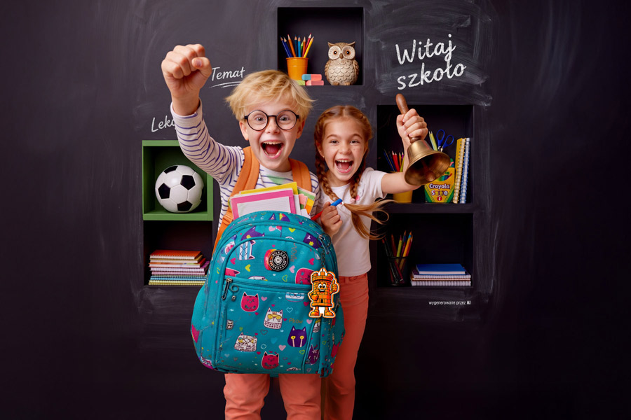 Grafika z akcji promocyjnej powrót do szkoły w Galerii Twierdza Kłodzko