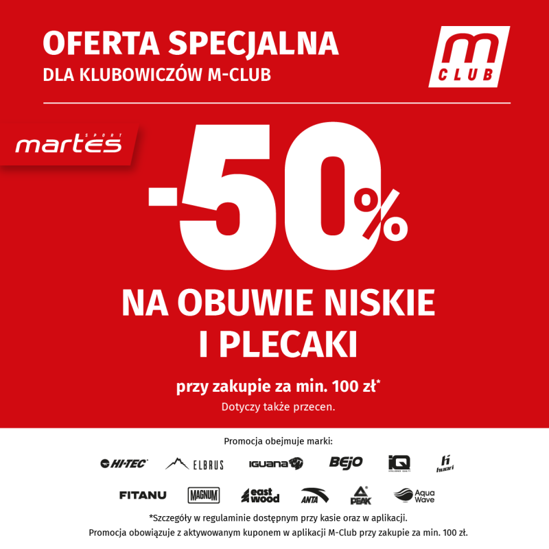 Grafika z promocją w Martes Sport
