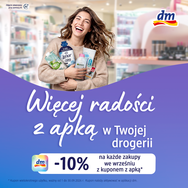 Grafika z promocja rabatu w dm