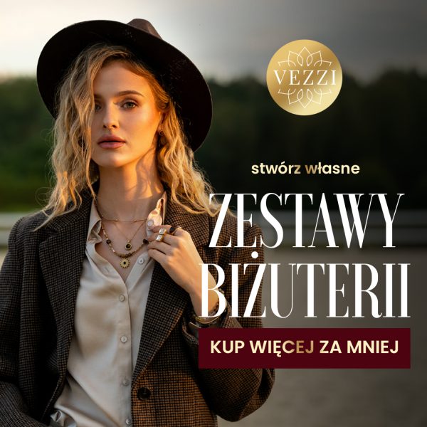 Modelka w grafice z promocją biżuterii w Vezzi