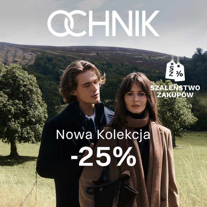 Modelka i model w grafice z najnowsza ofertą OCHNIK
