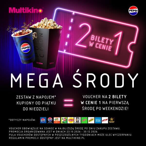 Plakat z mega środami w Multikinie