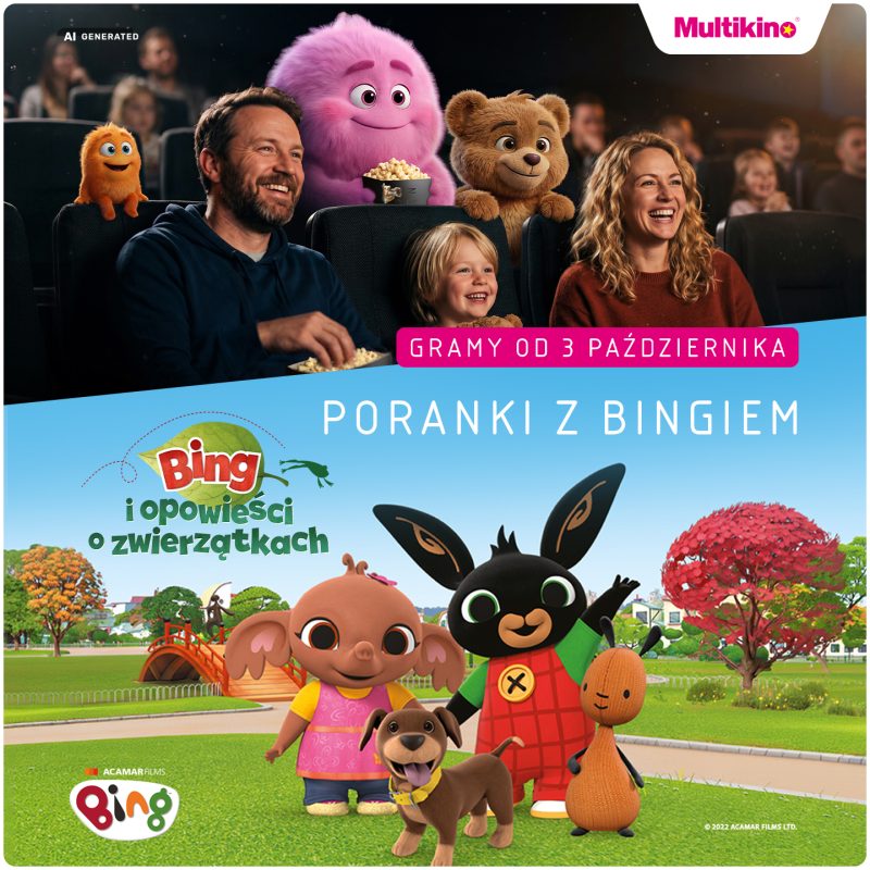 Plakat filmowy - poranki w Multikinie.